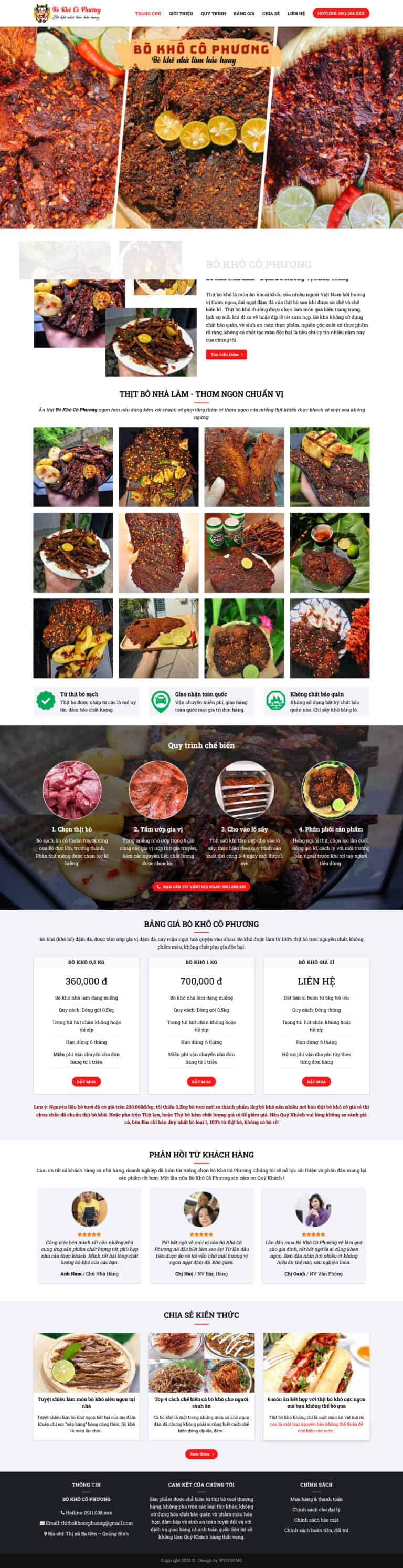 Theme wordpress bán bò kho