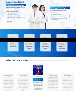 Theme wordpress trung tâm đào tạo nghề spa