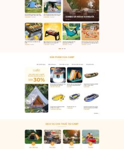 Theme wordpress bán lều bạt camping cắm trại HOT