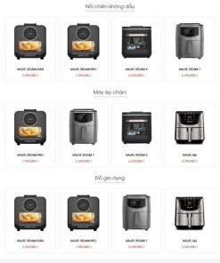 Theme wordpress bán đồ gia dụng nồi chiên không dầu