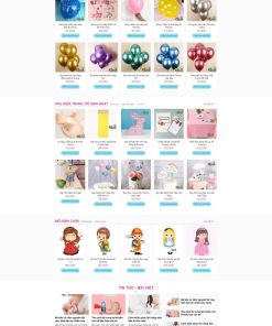 Theme wordpress bán đồ trang trí tiệc