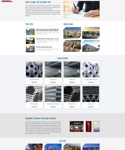Theme wordpress giới thiệu công ty thép ,vlxd