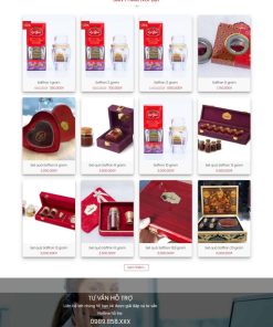 Theme wordpress thực phẩm 24 bán hoa nghệ tây