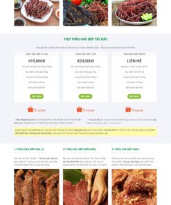Theme Wordpress bán thịt trâu gác bếp