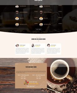 Theme wordpress quán cafe trà sửa