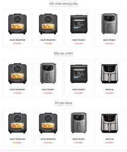 Theme wordpress bán đồ gia dụng nồi chiên không dầu