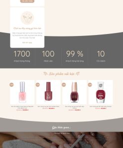Theme wordpress dịch vụ nail và phụ kiện