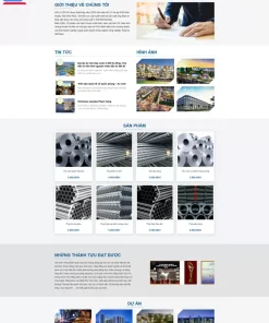 Theme wordpress giới thiệu công ty thép ,vlxd
